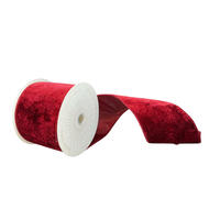 4"x10yd Plush Wine Velvet Ribbon