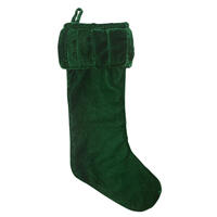 Vickerman 8" x 19" Plush Velvet Christmas Stocking