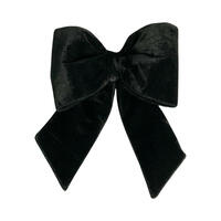 12" x 15" Plush Black Velvet Bow
