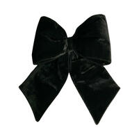 18" x 23" Plush Black Velvet Bow