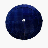 60" Plush Midnight Blue Velvet Tree Skir