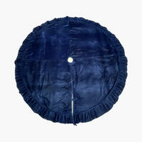84" Plush Midnight Blue Velvet Tree Skir