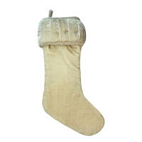 Vickerman 8" x 19" Plush Velvet Christmas Stocking
