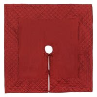 52" Burgundy Quilt Stitch Jewl Treeskirt