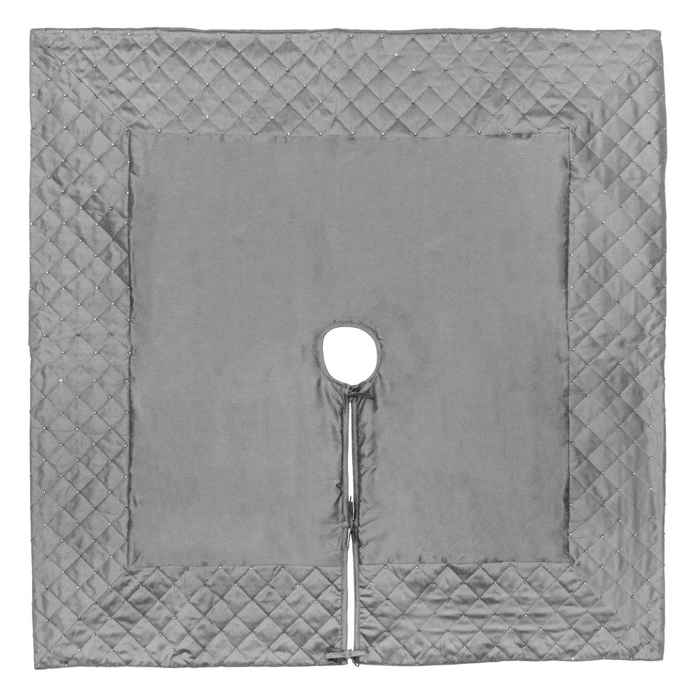 52" Gray Quilt Stitch Jewel Treeskirt