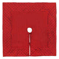 52" Red Quilt Stitch Jewel Treeskirt