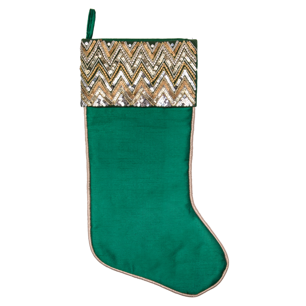 Vickerman Chevron Sequin Stocking