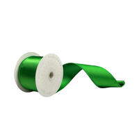 2.5"x10yd Green Satin Ribbon