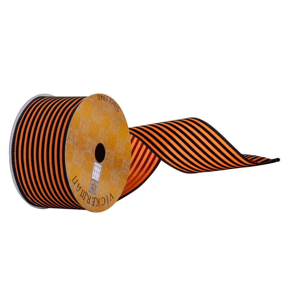 Vickerman Velvet Thin Stripe Wired Ribbon