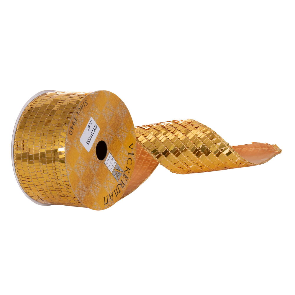 Vickerman Rectangle Sequin Wired Ribbon