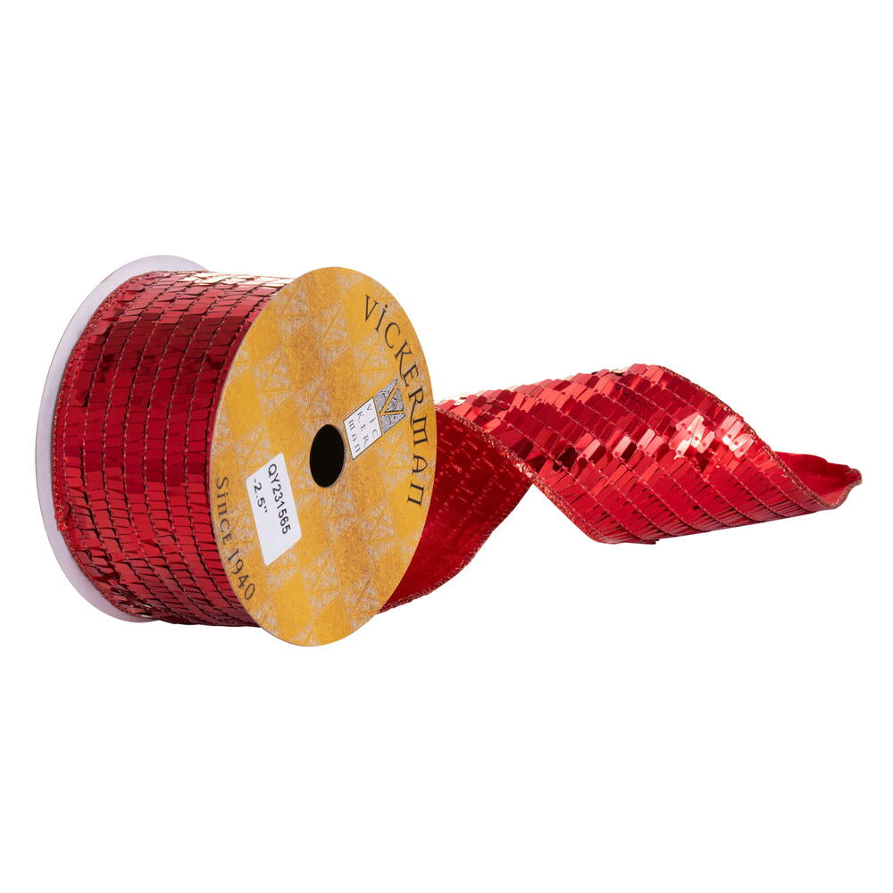 Vickerman Rectangle Sequin Wired Ribbon