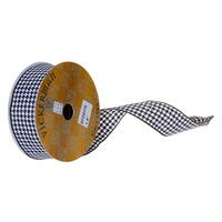 Vickerman Houndstooth Wired Ribbon