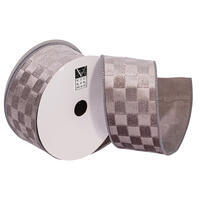 Vickerman Velvet Checkered Satin Back Ribbon