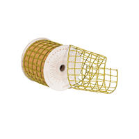 Vickerman 3.75"x10yd Thin Grid Wired Ribbon. 