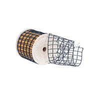 Vickerman 3.75"x10yd Thin Grid Wired Ribbon. 
