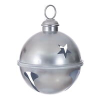 14" Silver Iron Bell Ornament