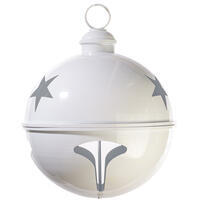 20" White Iron Bell Ornament