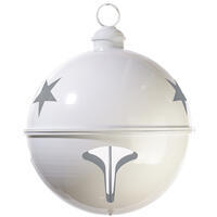 24" White Iron Bell Ornament