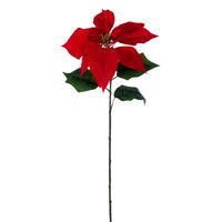 Vickerman 28" Artificial Poinsettia Stem 3/Bag