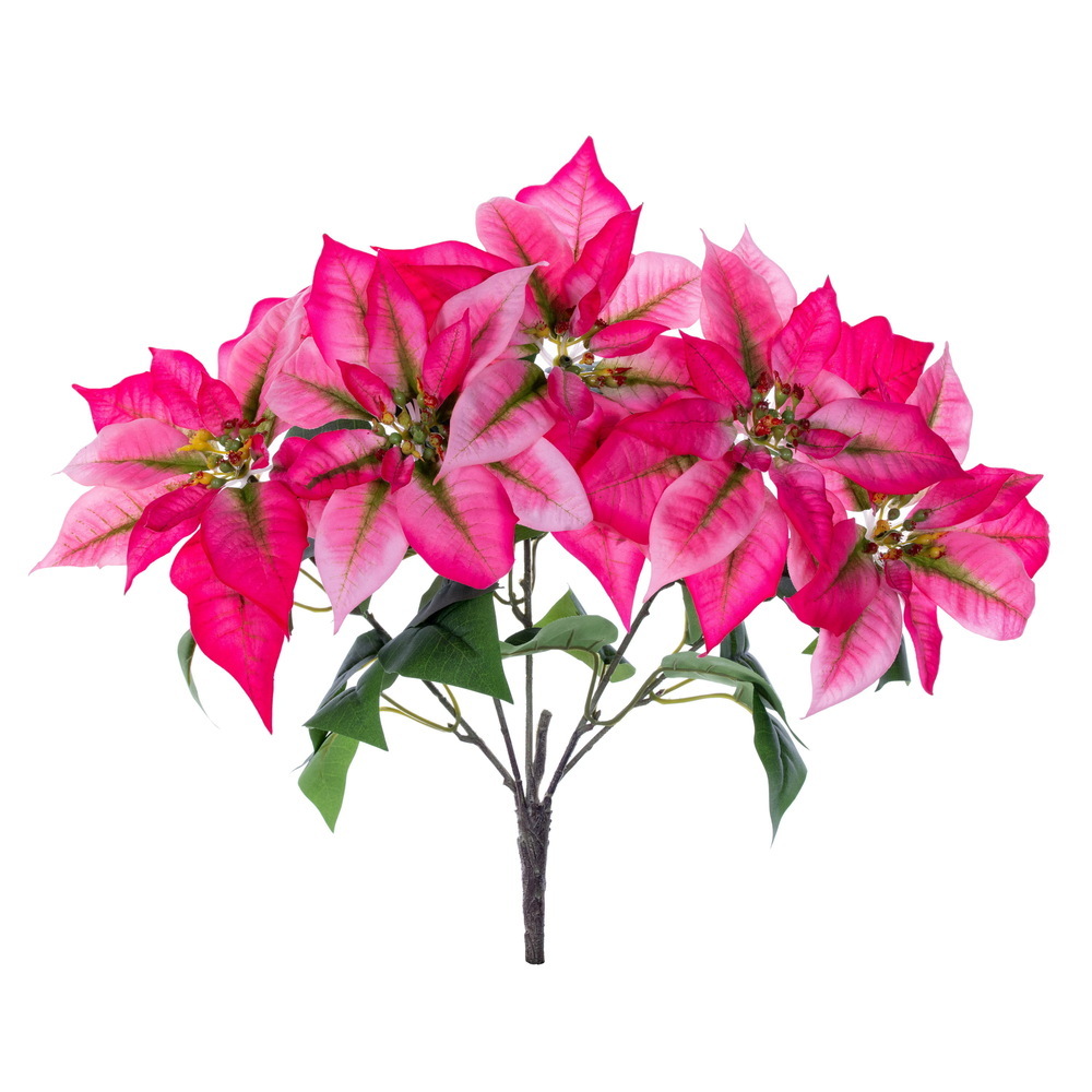 Vickerman 16" Artificial Poinsettia Bush