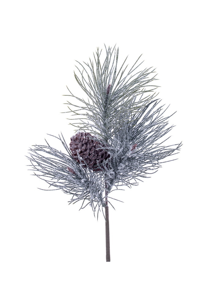 Vickerman Artificial Frosted Pinecone Stem