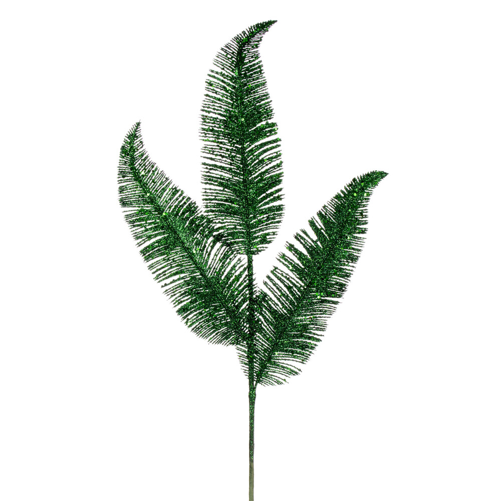 Vickerman 24.5" Feather Fern Glitter Spray