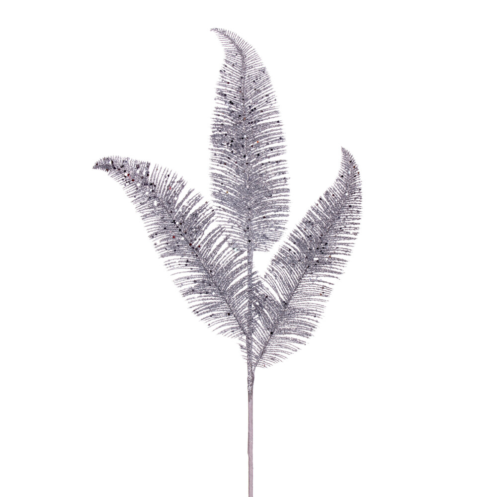 Vickerman 24.5" Feather Fern Glitter Spray
