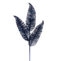 24.5" Mdnt B Feathr Fern Glittr Spry 6Bg