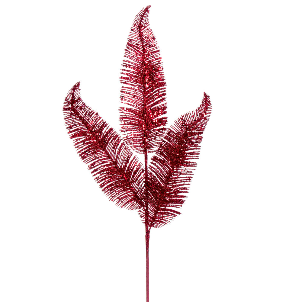 Vickerman 24.5" Feather Fern Glitter Spray