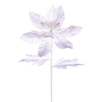 Vickerman 22" Velvet Glitter Trim Poinsettia