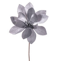 Vickerman 22" Velvet Sheen Glitter Trim Poinsettia