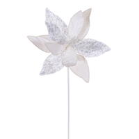 Vickerman 21.5" Poinsettia Stem 6/Bag