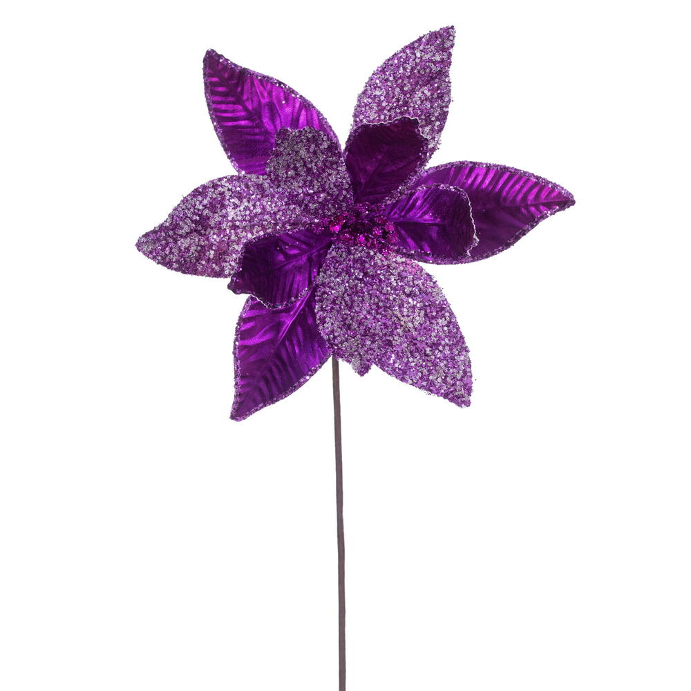 Vickerman 21.5" Poinsettia Stem 6/Bag