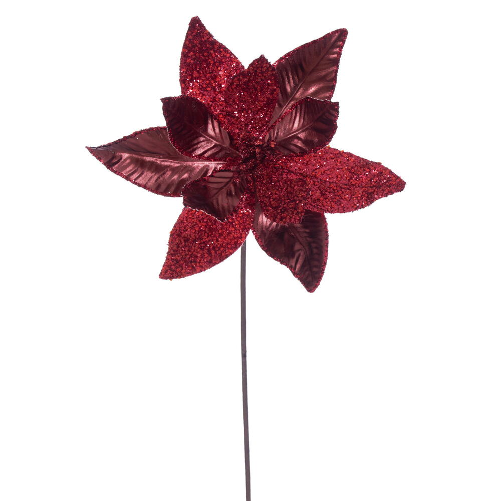 Vickerman 21.5" Poinsettia Stem 6/Bag