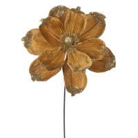 21.5" Gold Velvet Magnolia 13" Flw 4/Bag