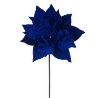 Vickerman 21.5" Velvet Poinsettia Stem 6 per Bag