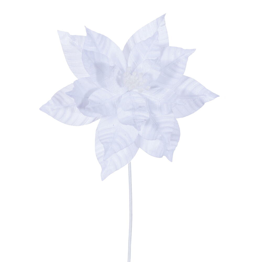 Vickerman 21.5" Velvet Poinsettia Stem 6 per Bag