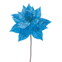Vickerman 21.5" Velvet Poinsettia Stem 6 per Bag