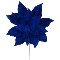 Vickerman 21.5" Textured Poinsettia Stem 2/Bag