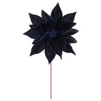 21.5" Mdnt Blue Poinsettia 18" Flwr 2/Bg