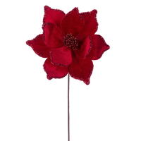 21.5" Red Poinsettia 10" Flower 6/Bag
