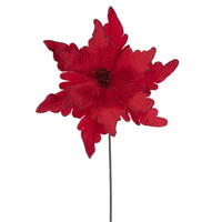 20" Red Deluxe Velvet 13" Flower 3/Bag