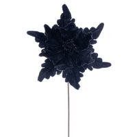 Vickerman 13" x 20" Deluxe Velvet Poinsettia Stem