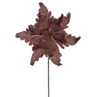 20" Mocha Deluxe Velvet 13" Flower 3/Bag