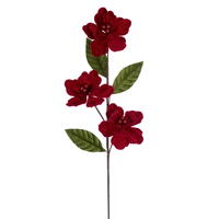 28" Red Velvet Trio Amaryll 6" Flwr 3/Bg