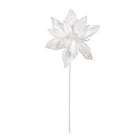 17" Ivory Pearl Poinsettia 11" Flwr 2/Bg