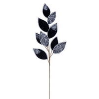 Vickerman 32" Velvet Pearl Leaf Spray