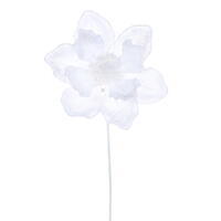 17" Pearl Magnolia 8" Flower 2/Bag