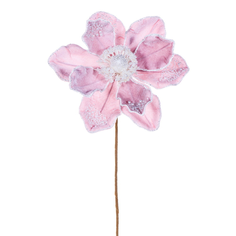 17" Pearl Magnolia 8" Flower 2/Bag