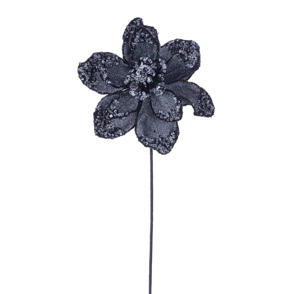 Vickerman 17.5" Artificial Iced Poinsettia Stem 2/Bag